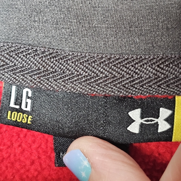 Texas Tech Pullover Men Large Red Black Under Armour Red Raiders 1/4 Quarter Zip - Picture 8 of 12